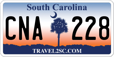 SC license plate CNA228