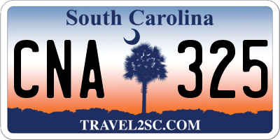 SC license plate CNA325