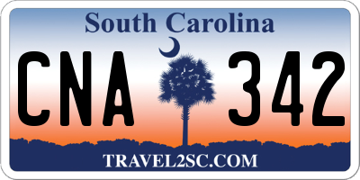 SC license plate CNA342