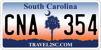 SC license plate CNA354