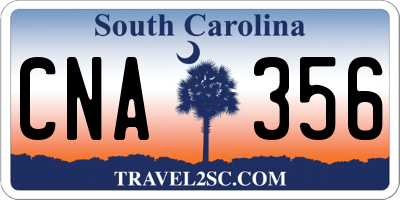 SC license plate CNA356