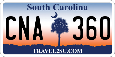 SC license plate CNA360