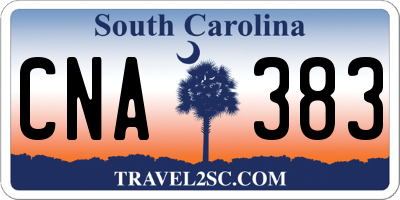 SC license plate CNA383