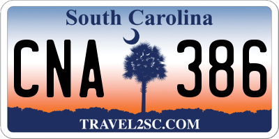 SC license plate CNA386