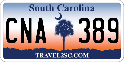 SC license plate CNA389