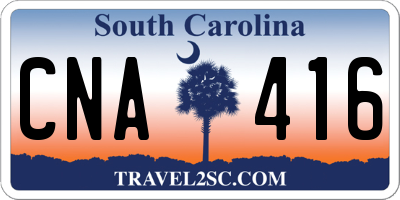 SC license plate CNA416