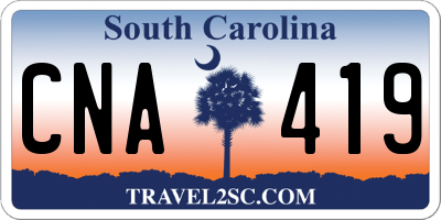 SC license plate CNA419