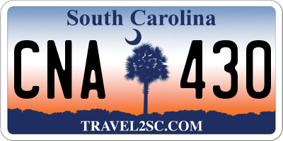 SC license plate CNA430