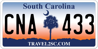 SC license plate CNA433