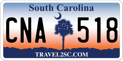 SC license plate CNA518