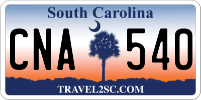 SC license plate CNA540