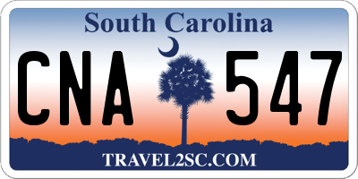 SC license plate CNA547