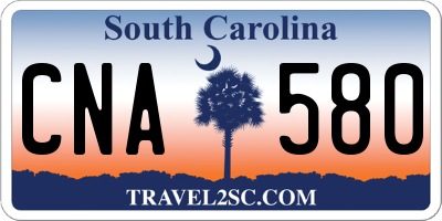 SC license plate CNA580