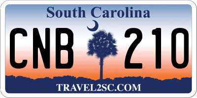 SC license plate CNB210