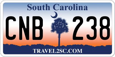 SC license plate CNB238