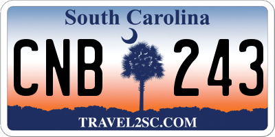 SC license plate CNB243