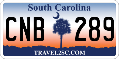 SC license plate CNB289