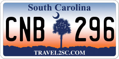SC license plate CNB296