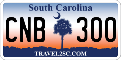 SC license plate CNB300