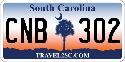 SC license plate CNB302
