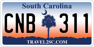 SC license plate CNB311