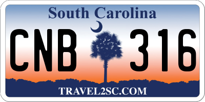 SC license plate CNB316