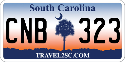 SC license plate CNB323