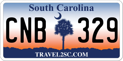 SC license plate CNB329