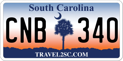 SC license plate CNB340