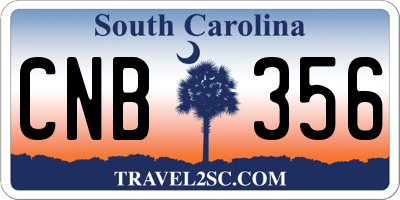 SC license plate CNB356