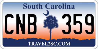 SC license plate CNB359
