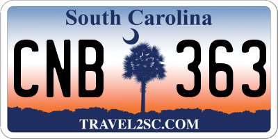 SC license plate CNB363
