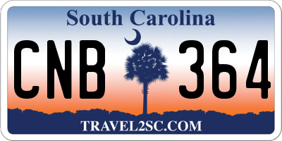 SC license plate CNB364
