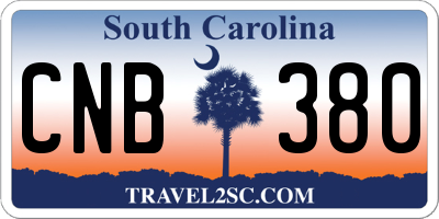 SC license plate CNB380