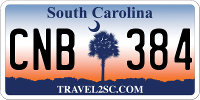 SC license plate CNB384