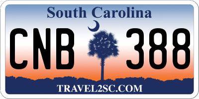 SC license plate CNB388