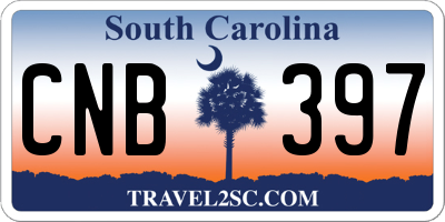 SC license plate CNB397