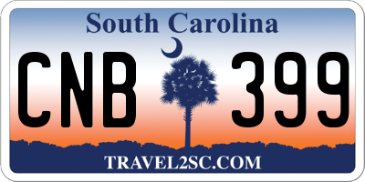 SC license plate CNB399