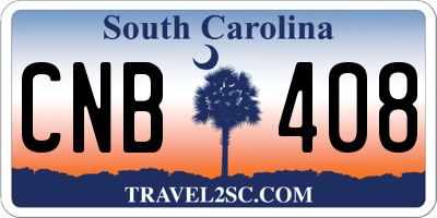 SC license plate CNB408