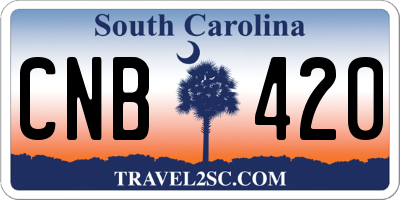 SC license plate CNB420