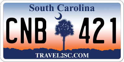 SC license plate CNB421