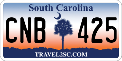 SC license plate CNB425
