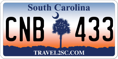 SC license plate CNB433
