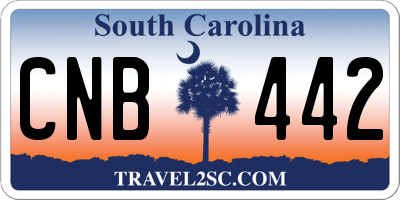 SC license plate CNB442