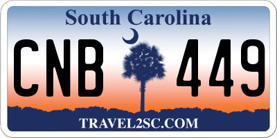 SC license plate CNB449
