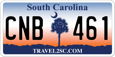 SC license plate CNB461
