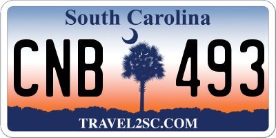 SC license plate CNB493