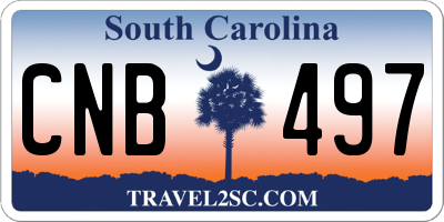 SC license plate CNB497