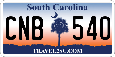 SC license plate CNB540