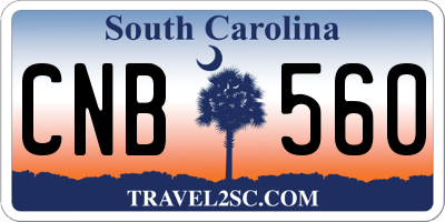 SC license plate CNB560